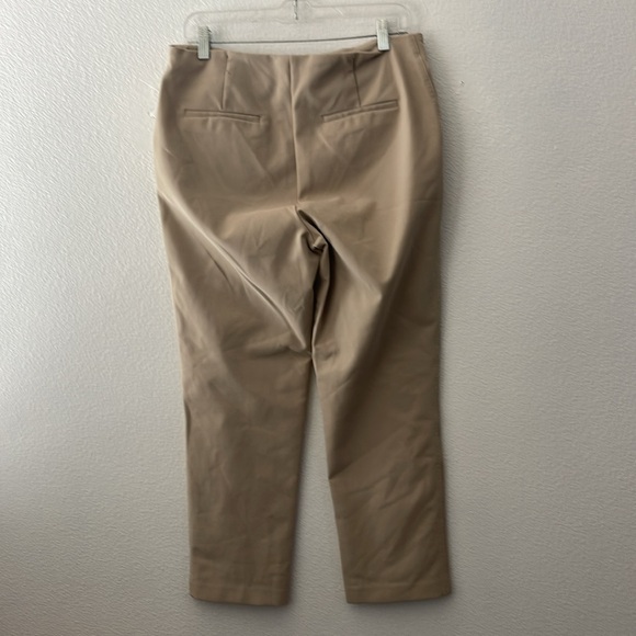 M’aison de Amelie Beige Trousers Stretch Work Career Pants Straight Fit - Picture 3 of 8